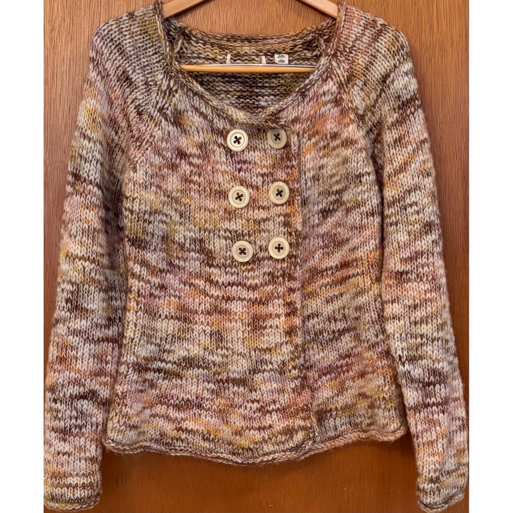Snow On The Mountain Anthropologie Wool Blend Chunky Knit Sweater Large